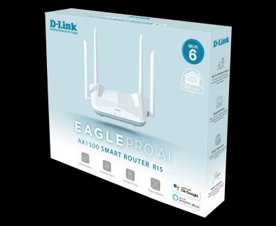 Router D-Link Wi-Fi 6 Eagle Pro AI AX 1500 Smart R15 