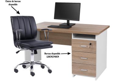 Bureau 3 tiroir avec chaise 