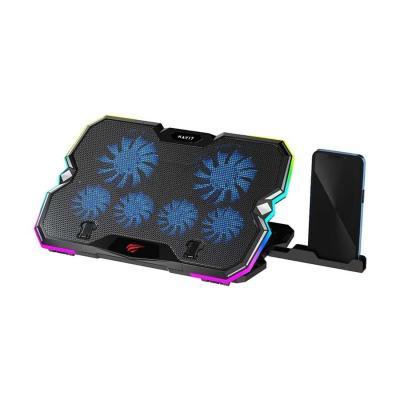 HAVIT GAMENOTE F2068 RGB REFROIDISSEUR D'ORDINATEUR PORTABLE AVEC SUPPORT MOBILE (6 FAN)