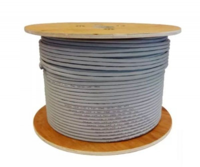 Cat6 UTP 24 AWG LSZH Solid cable-305m/ couleur Gris 