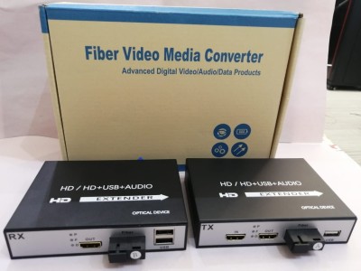 CONVERTISSEUR KVM " HDMI-USB-AUDIO " FIBRE OPTIQUE SM SIMPLEX SC