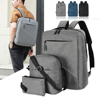 Sac à Dos Multifonctionnel 3Pcs Sortie USB Emplacement PC Portable