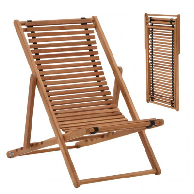 Chaise longue pliable en bois hetre avec 3 position كرسي