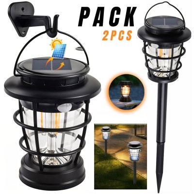 PACK 2 Luminaires Solaires Extérieurs JF-8818 Détecteur de Mouvement