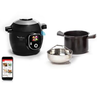 MOULINEX COOKEO+ CONNECT MULTICUISEUR INTELLIGENT 6 PROGRAMMES 200 RECETTES 6L NOIR 1600W CE867810