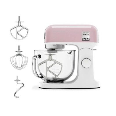 Kenwood Petrin Robot Pâtissier Kmix 5L KMX754APP Rose Pastel 1000W Bol En Verre 
