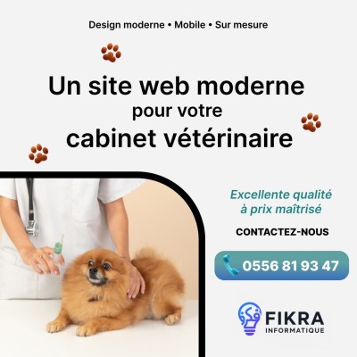 Création de sites web pour vétérinaires (réservations, présentation de services, contact facile)