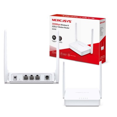 Modem Routeur sans-fil WiFi MERCUSYS MW300D 300Mbps Wireless N ADSL2+