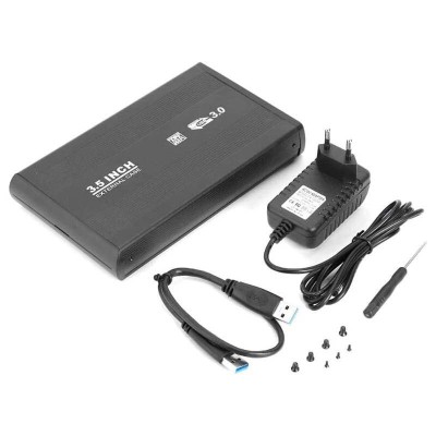 Rack Boîtier externe pour disque dur externe HDD 3.5 pouces SATA USB 3.0 avec Alimentation