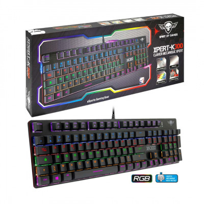 Clavier Mécanique Gaming Spirit Of Gamer XPERT-K300 Rétro Eclairage RGB Switch Victory Blue
