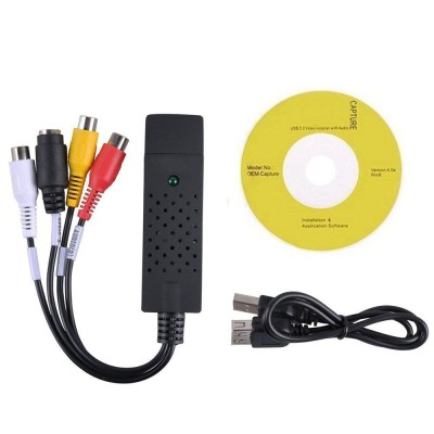 Adaptateur convertisseur USB 2.0 Pro Easycap pour vidéo TV DVD VHS PC, caméra de vidéosurveillance