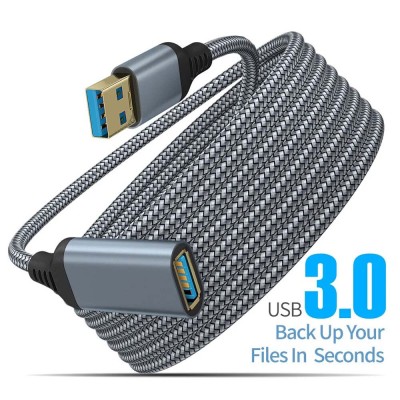 Câble d'extension USB 3.0 5Gbs tressé Mâle vers Femelle - 1m