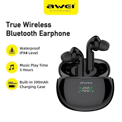 Ecouteur Earbuds sans-fil bluetooth 5.0 Awei T15P Waterproof IPX4
