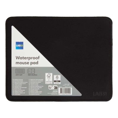 Tapis de souris imperméable et antidérapant 25 x 20cm LAB31 - Noir