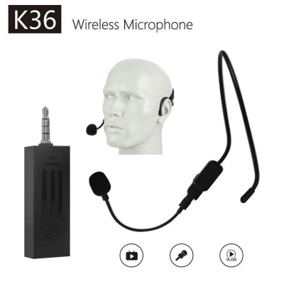 Microphone Lavalier avec casque sans-fil 2,4 GHz K36 Single 30m