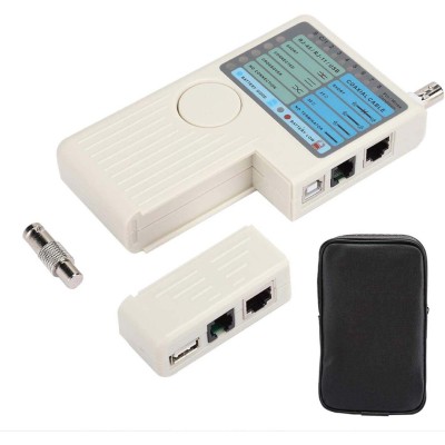 Testeur professionnel 4 en 1 de câble réseau RJ45 RJ11 USB coaxial BNC LAN Cat5 Cat6