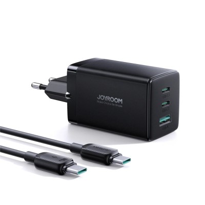 Chargeur GaN Ultra Fast USB type-c PD 65W QC4.0 Joyroom JR-TCG01 + Cable Type-c PD 100W 1.2m