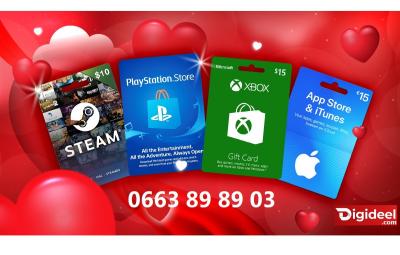 Carte Game Pass  Xbox Steam PlayStation iTunes Google play Gift Card PUBG PINS Garena      