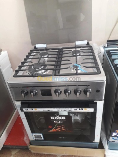 CUISINIÈRE MAXTOR PREMIUM + POWER WOK 4 FEUX INOX AVEC FOUR VENTILÉ ET CATALYSÉ / CASH ET FACILITÉ