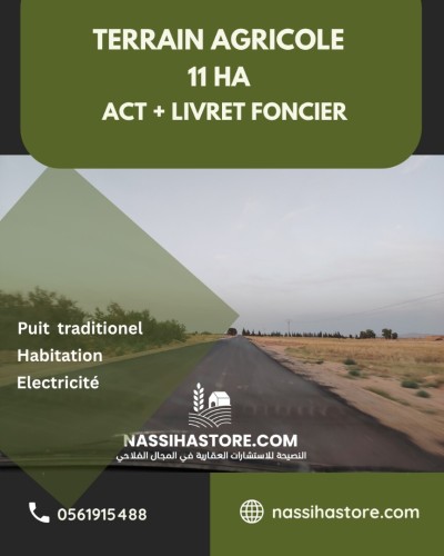 Vente Terrain Agricole Djelfa Zaafrane