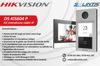 security-surveillance-kit-videophone-visiophone-interphone-video-base-sur-ip-hikvision-kis604-p-el-achour-algiers-algeria