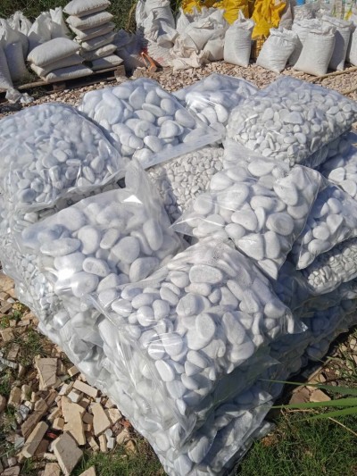 Galet Marbre Blanc Athena  Gallet importation  Galet en pierre de marbre blanc