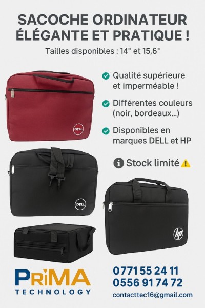 Sacoche cartables 15.6" HP DELL 