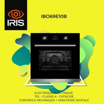 FOUR IRIS ÉLECTRIQUE ENCASTRABLE VERRE NOIR E20B