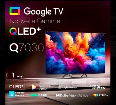 TV IRIS 65" QLED+ Q7030 120 HZ SMART GOOGLE TV 4K UHD ANDROID 14 65 POUCES