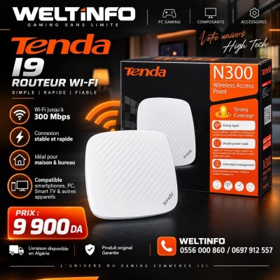 point-dacces-wifi-acces-tenda-i9-300mbps-borne-24ghz-2x2-mimo-alger-centre-algerie