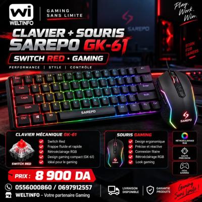 لوحة-المفاتيح-و-الفأرة-clavier-souris-gaming-sarepo-gk-61-switch-red-الجزائر-وسط
