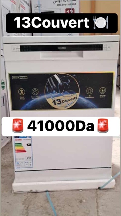 Lave vaisselle MAXWELL 13Couverts 6programme Blanche 41000Da 