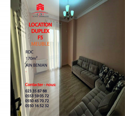 Location Duplex F5 Alger Ain benian