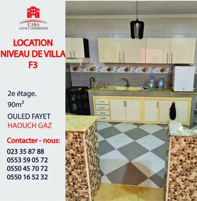 Location Niveau De Villa F3 Alger Ouled fayet