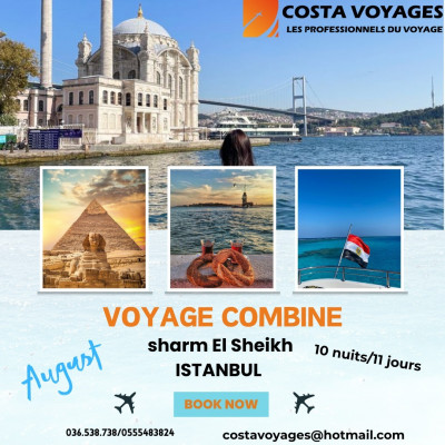 voyage combiné août 2024 a SHARM EL SHEIKH &Istanbul 