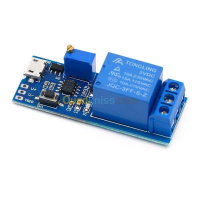 Relais Réglable 5V-30V NE555 Micro USB (Minuterie ) Arduino