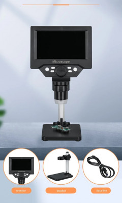 Microscope numérique G1000 1-1000X LCD 5.5 pouces HD Portable 8 LED 10MP arduino 