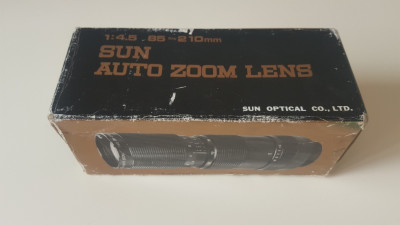 Objectif SUN AUTO ZOOM 1:45 85–210mm CAMERA LENS  pour CANON FD