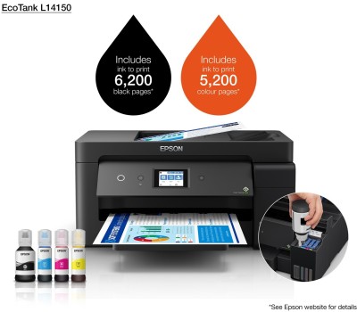 Epson L14150 Imprimante EcoTank Couleur L 14150 Recto verso A3+ USB Ethernet Wi-Fi à réservoir