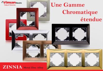 PLAQUE INTERREUPTEUR ZIINIA METAL ZINC ALLOY