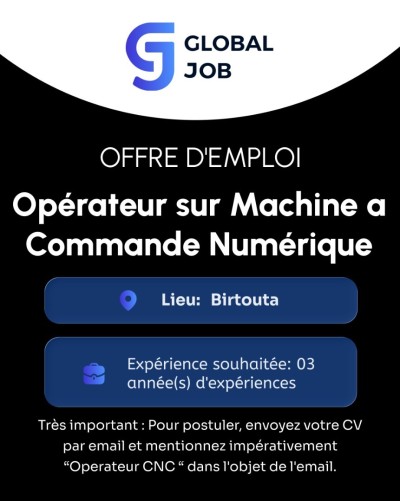 Operateur sur machine a commande numérique