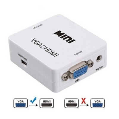 Convertisseur Mini VGA + Audio vers HDMI HD 1080p Multiplateformes