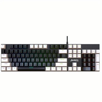 Clavier Gaming Mécanique USB 104 Touches, Structure Métallique, RGB Anti-Ghosting KL-95D JEDEL 