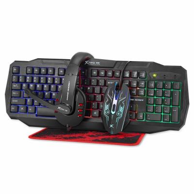 Pack :Clavier Gaming, Souris Gaming, Casque Stéréo & Microphone, Tapis de Souris Antidérapant CM-406