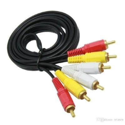 Câble Audio Vidéo 3 RCA Mâle à Mâle Cordon Mince de 3 m 