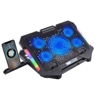Refroidisseur Laptop de 5 Ventilateurs & Dual Support pour Mobile à RGB Compatible jusqu'à 17'' S500