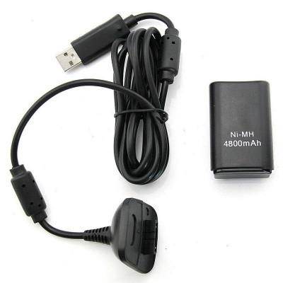 Kit Batterie 4800 mAh + Cable USB pour Manette X-Box 360