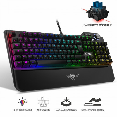 Clavier Gaming Opto-Mécanique Touches Programmables Rgb Alluminium Xpert-K900 Spirit Of Gamer