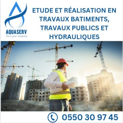 RÉALISATION EN TRAVAUX BATIMENTS, TRAVAUX PUBLICS ET HYDRAULIQUES