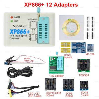  XP866+  programmateur USB SPI 100% Original + 12adapter 